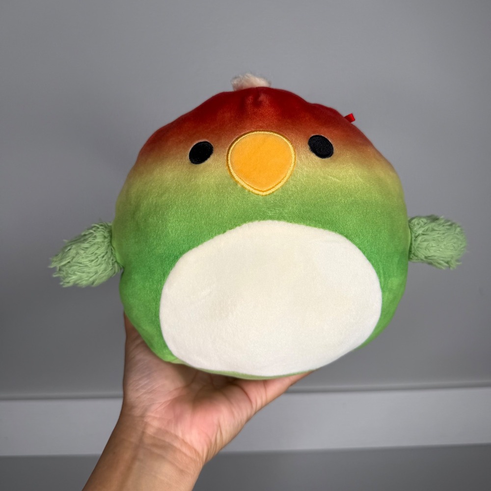 Squishmallows Elliene Parrot Plush 8" Green Red Ombre Bird Stuffed Animal